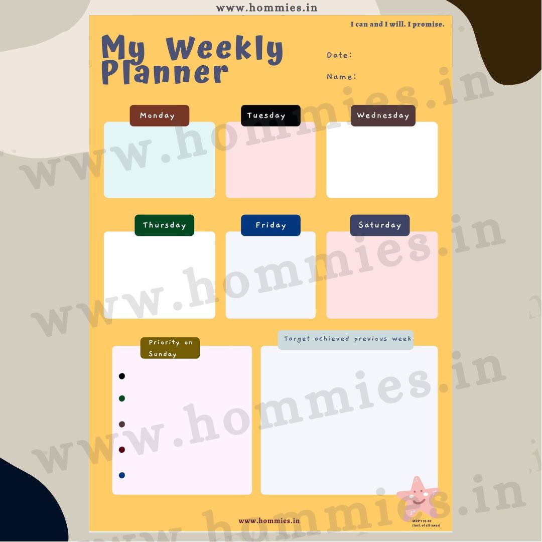 My Weekly Planner 1 (Digital Download)