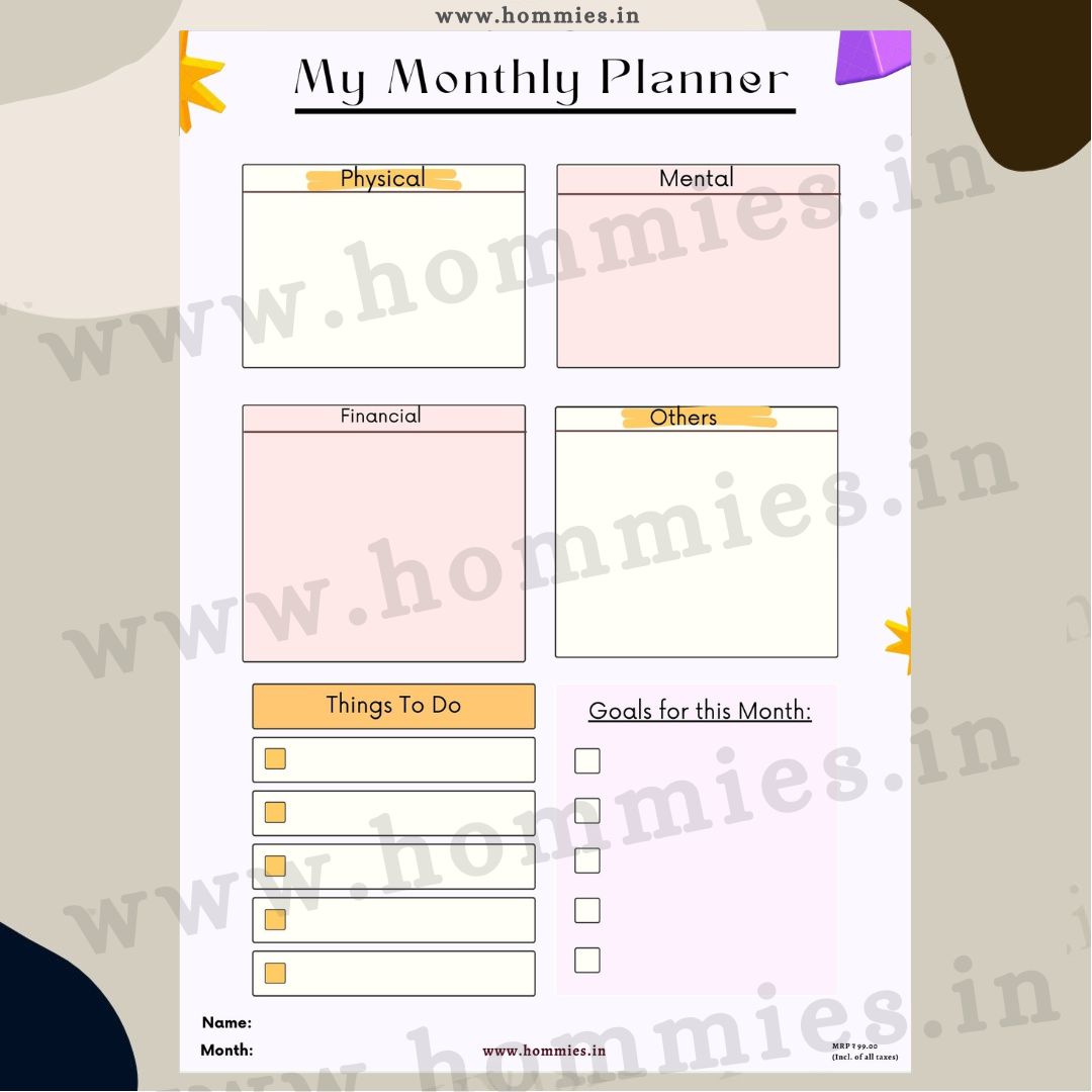 My Monthly Planner (Digital Download)