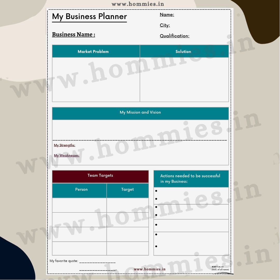 My Business Planner (Digital Download)